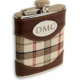 Buy Personalized Plaid Leather Hip Flask - Boyfriend Graduation Present Idea
