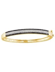 14KT Yellow Gold 1.42 CTW Diamond Fashion Bangle