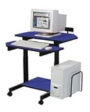Computer Desks - Balt 44772 Clustable Clustered Classroom Workstation - Teak - Both Surfaces Adjustable