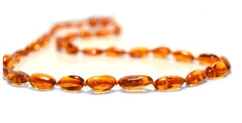 Momma Goose 18 Inch Adult Amber Necklace (Olive, Cognac)