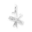 Sterling Silver Scissors And Comb Pendant