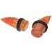 Stone Plug Orange Calcite 1/2 - Sold as Pair