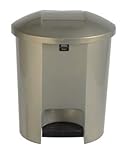 Umbra 084803-488 Indoor 8-1/2-Gallon-Capacity Step Trash Can, Metallic Platinum