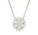 Round Cluster Diamond Pendant on Cable Chain .62cttw