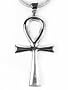 Large Sterling Silver Classic Plain ANKH Pendant Charm