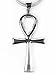 Large Sterling Silver Classic Plain ANKH Pendant Charm