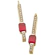 Wiry Chatham Ruby & Diamond Earrings