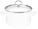 Chantal Enamel-On-Steel 2-Quart Soup Pot with Glass Lid, White