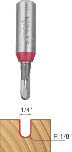 Freud 18-114 1/4-Inch Diameter Round Nose Router Bit with 1/2-Inch Shank