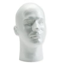 Male Mannequin White Styrofoam Head
From foam head
