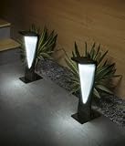 Fine Lighting Company Pure Solar Powered Garden Lights Post Style Twin Pack