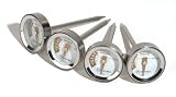 Outset F806 Stainless Steel Cased 1 Poultry Thermometers; Set of 4