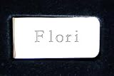 Chrome money clip - Engraved name: Flori