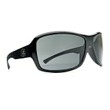 VON ZIPPER ZORG BLACK GLOSS POLARIZED PLASTIC SUNGLASSES by