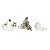 uxcell コーナー プロテクターコーナー 支持 ブラケット ８個 トライアングル 家具 クローゼット 内閣 シルバートーン