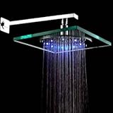 Factory drop-ship 20x20cm Chrome Organic Glass Rainfall Shower Head (Without Shower Arm)