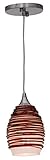 Access Lighting 23733-BS/PLM Adele Glass Mini Pendant Light by Access Lighting [並行輸入品]