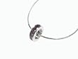 Sterling Silver Amethyst Colored CZ February Birthstone Pendant with Snake Chain