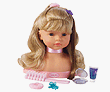 Corolle Hairstyling and Makeup Head - 9" Tall with Rooted Blonde Hair and Blue Eyes