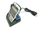 Blackberry 8300 Curve USB Twin Cradle Desktop Charger w/ Extra Battery Slot