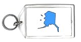 Keychain with map, alaska, outline, state