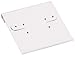 Hanging Earring Card - White Linen Paper 2x2 (100-Pcs) Jewelry Display