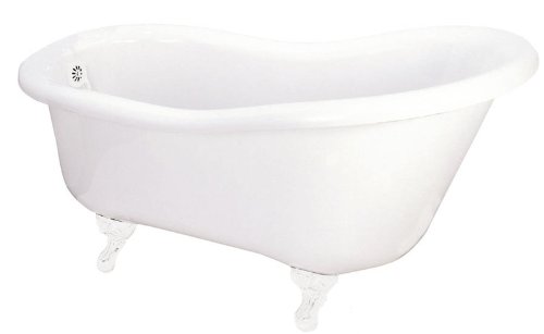 Elizabethan Classics ECUSASL60WH Footed Soaking Tub