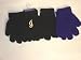 Set of Four Pairs of One Size Magic Stress Gloves for Infants Ages 0-1 Year with Customer Chosen Ivory Monogram Letters for One of Three Blacks