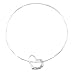 Sterling Silver Engraved "Hope" Open Heart Bangle Bracelet