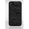 NowAdvisor� 3D Sculpture Rose Flower Rubber Silicone Cover Case for iPhone 4/4S/4G black