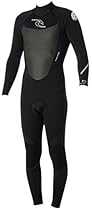 Rip Curl Dawn Patrol Back Zip 3/2 GB Wetsuit, Black, X-Small
