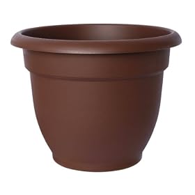Fiskars Pottery 20-56310 Ariana Bell-shaped Silhouette Planter 10" Chocolate