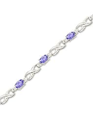 14kt Yellow Gold Oval Tanzanite and Diamond Bracelet