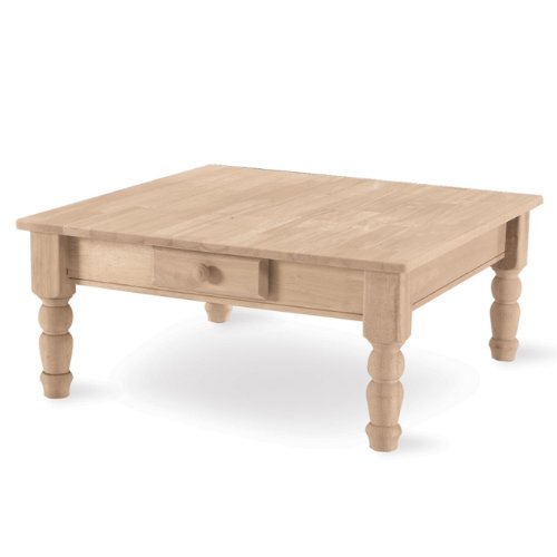 International Concepts BJ7SC Square Table Unfinished