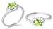 Jewelry : Oval Cut Peridot Ring Sterling Silver Size 7