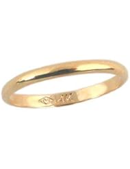 Childrens Jewelry - 14K Yellow Gold Plain Band Girls Ring (Size 4)