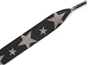 11004 Star 4 Black/Silver Thick Laces