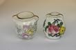 Dollhouse Miniature Set of 2 Miniature Vases with Pink Roses