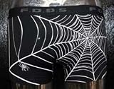 ボクサーパンツ☆スパイダー/蜘蛛の巣《黒》漢の勝負ブリーフ【Lサイズ】/ギフト好適品♪
