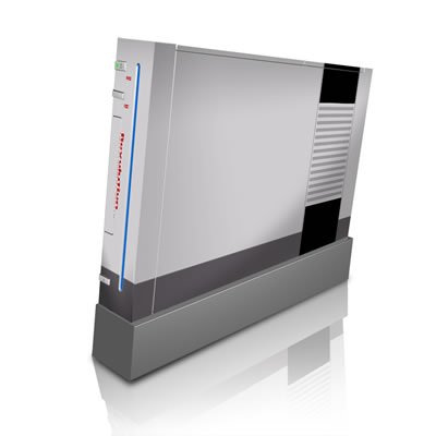 Retro Revolution Design Skin Decal Sticker for Nintendo Wii Body Console