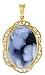 14kt Gold Framed Agate Cameo Mother Holding Baby Pendant With Diamonds - 3/4x1/2