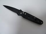 Black Coated Sharp Point Knife - AUTO OPEN