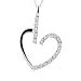 10K White Gold 0.22 Carat Diamond Heart Pendant with 18 Chain