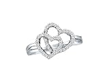 Awesome SI Quality Genuine Diamond Double Heart Ring