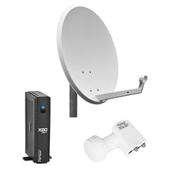 Opticum Komplettanlage 2 Teilnehmer (2 x X80 HDMI digitaler Satellitenreceiver, Twin LNB, 60 cm Antenne)