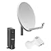 Opticum Komplettanlage 2 Teilnehmer (2 x X80 HDMI digitaler Satellitenreceiver, Twin LNB, 60 cm Antenne)