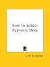 Book How To Induce Hypnotic Sleep