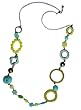 Turquoise Fiber Necklace