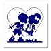 Cute Kids Kiss In Blue Valentine - 8x8 Iron On Heat Transfer For White Material