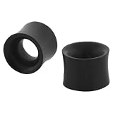 Pair of Natural Black Horn Double Flared Tunnel Plugs 10mm 00 Gauge